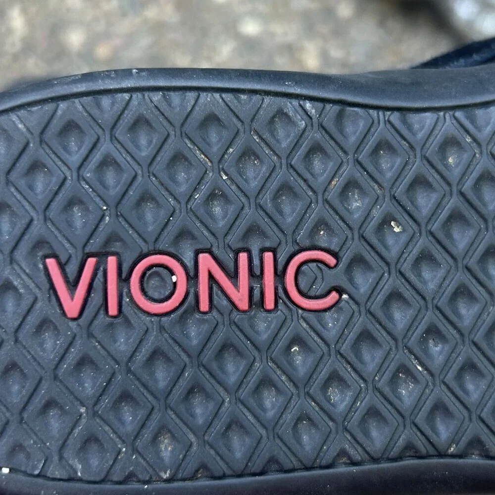 Vionic Black Suede Leather Tide Aloe Toe Post Ortho Heel Thong Sandals Size 7 - Picture 7 of 11